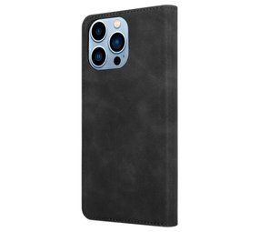 Coverzs iPhone 14 Pro Max Luxus Book Case (Schwarz)
