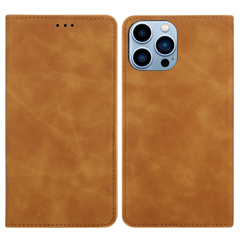 Coverzs Coverzs iPhone 14 Pro Max Luxus Book Case (Braun) Coverzs Coverzs iPhone 14 Pro Max Luxus Book Case (Braun)