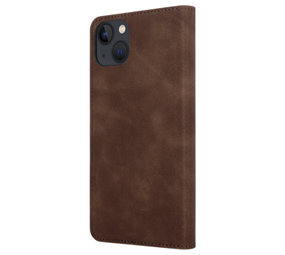 Coverzs iPhone 14 Plus Luxus Book Case (DunkelBraun)