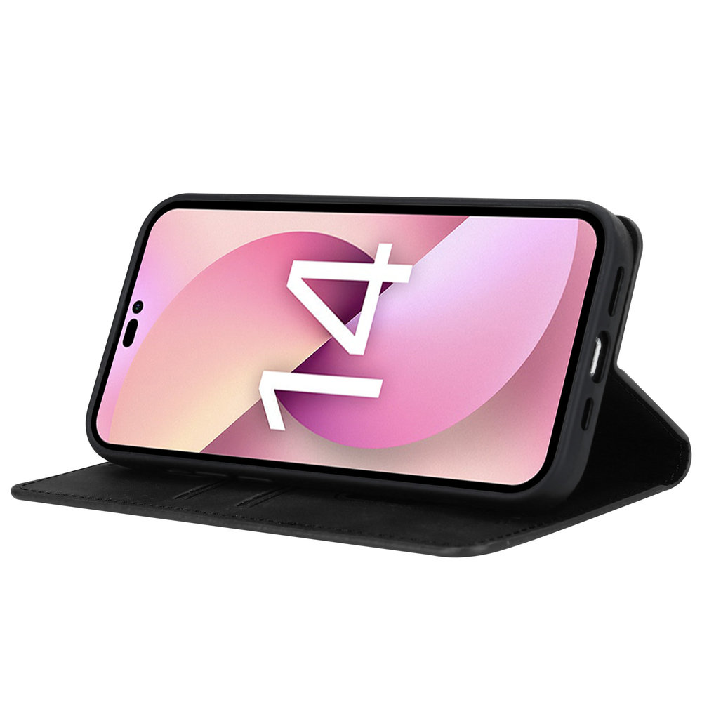 Coverzs Coverzs iPhone 14 Luxus Book Case (Schwarz) Coverzs Coverzs iPhone 14 Luxus Book Case (Schwarz)