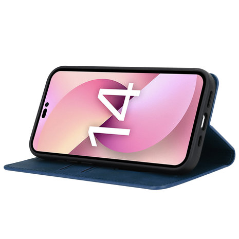 Coverzs Coverzs iPhone 14 Luxus Book Case (Blau) Coverzs Coverzs iPhone 14 Luxus Book Case (Blau)