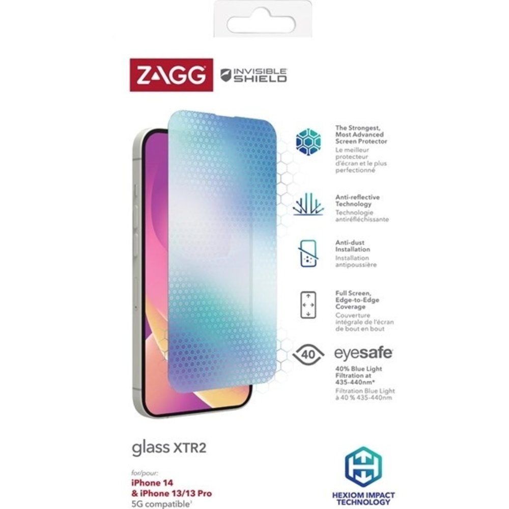 Zagg Zagg InvisibleShield Glass Elite XTR iPhone 14 Pro/13/13 Pro Zagg Zagg InvisibleShield Glass Elite XTR iPhone 14 Pro/13/13 Pro