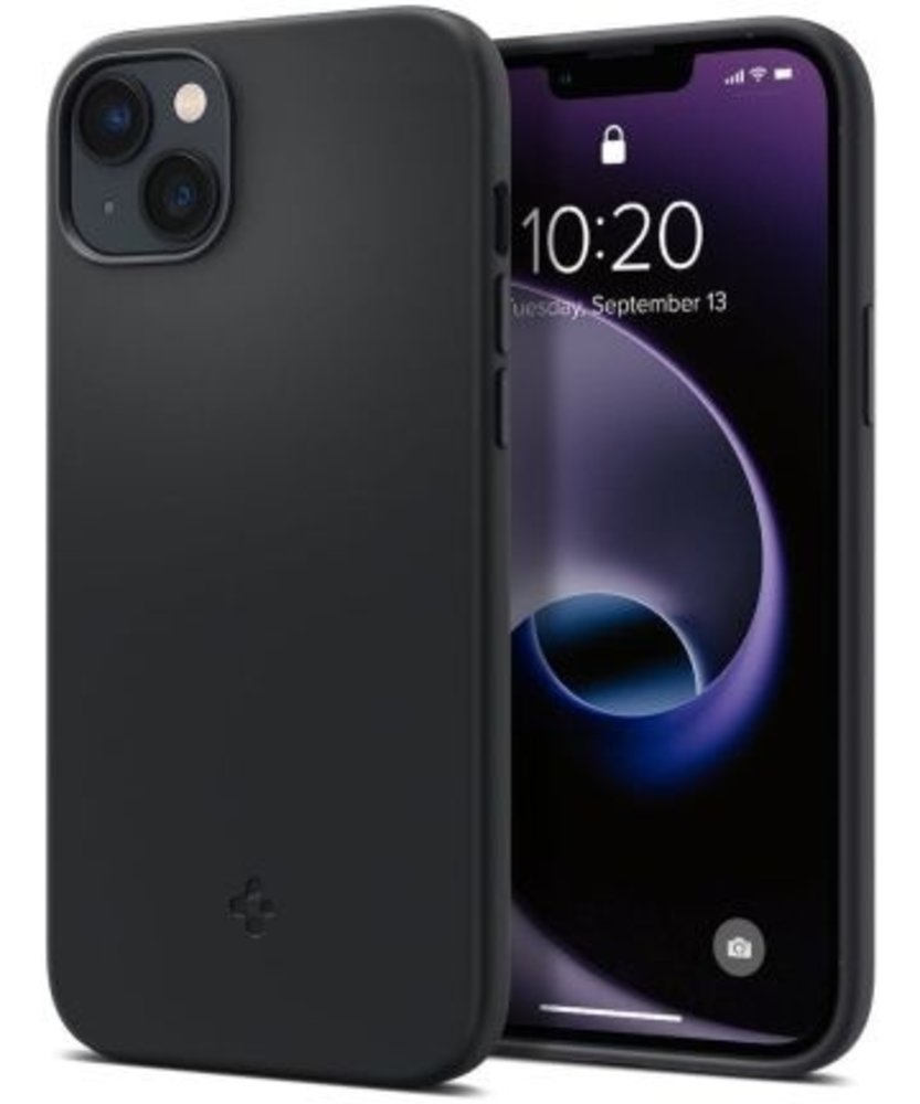 Spigen Spigen Spigen iPhone 14 Plus Silikon Fit MagSafe Hülle (Schwarz)
