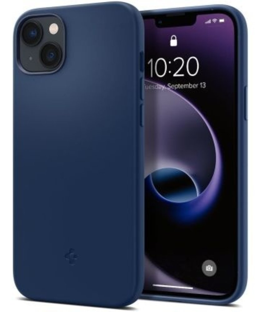 Spigen Spigen Spigen iPhone 14 Plus Silikon Fit MagSafe Hülle (Blau)