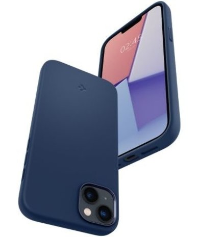 Spigen Spigen Spigen iPhone 14 Plus Silikon Fit MagSafe Hülle (Blau)