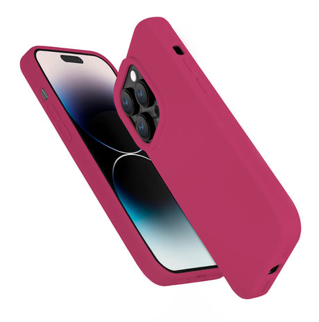 Coverzs Coverzs Solide Silikonhülle iPhone 14 Pro (Rosé)