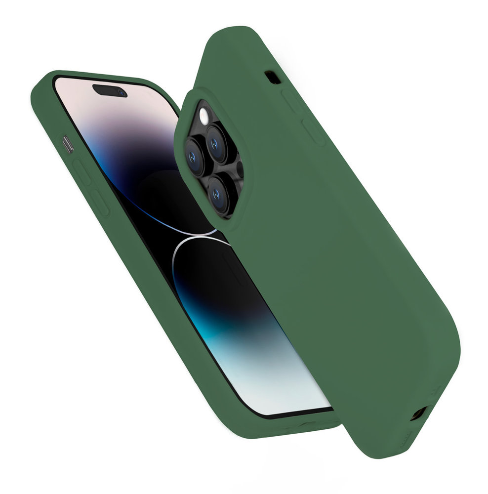 Coverzs Coverzs Solide Silikonhülle iPhone 14 Pro (KiefernGrün) Coverzs Coverzs Solide Silikonhülle iPhone 14 Pro (KiefernGrün)