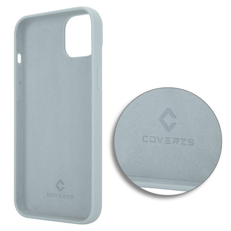 Coverzs Coverzs Luxus-Flüssigsilikonhülle iPhone 14 Plus (GrauBlau) Coverzs Coverzs Luxus-Flüssigsilikonhülle iPhone 14 Plus (GrauBlau)