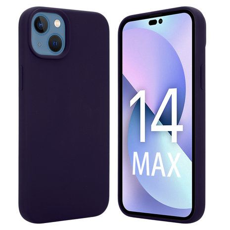 Coverzs Coverzs Luxus-Flüssigsilikonhülle iPhone 14 Plus (MarineBlau)