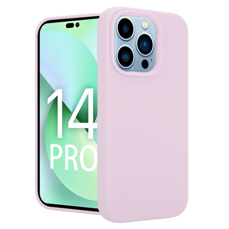 Coverzs Coverzs Luxus-Flüssigsilikonhülle iPhone 14 Pro (Rosa) Coverzs Coverzs Luxus-Flüssigsilikonhülle iPhone 14 Pro (Rosa)