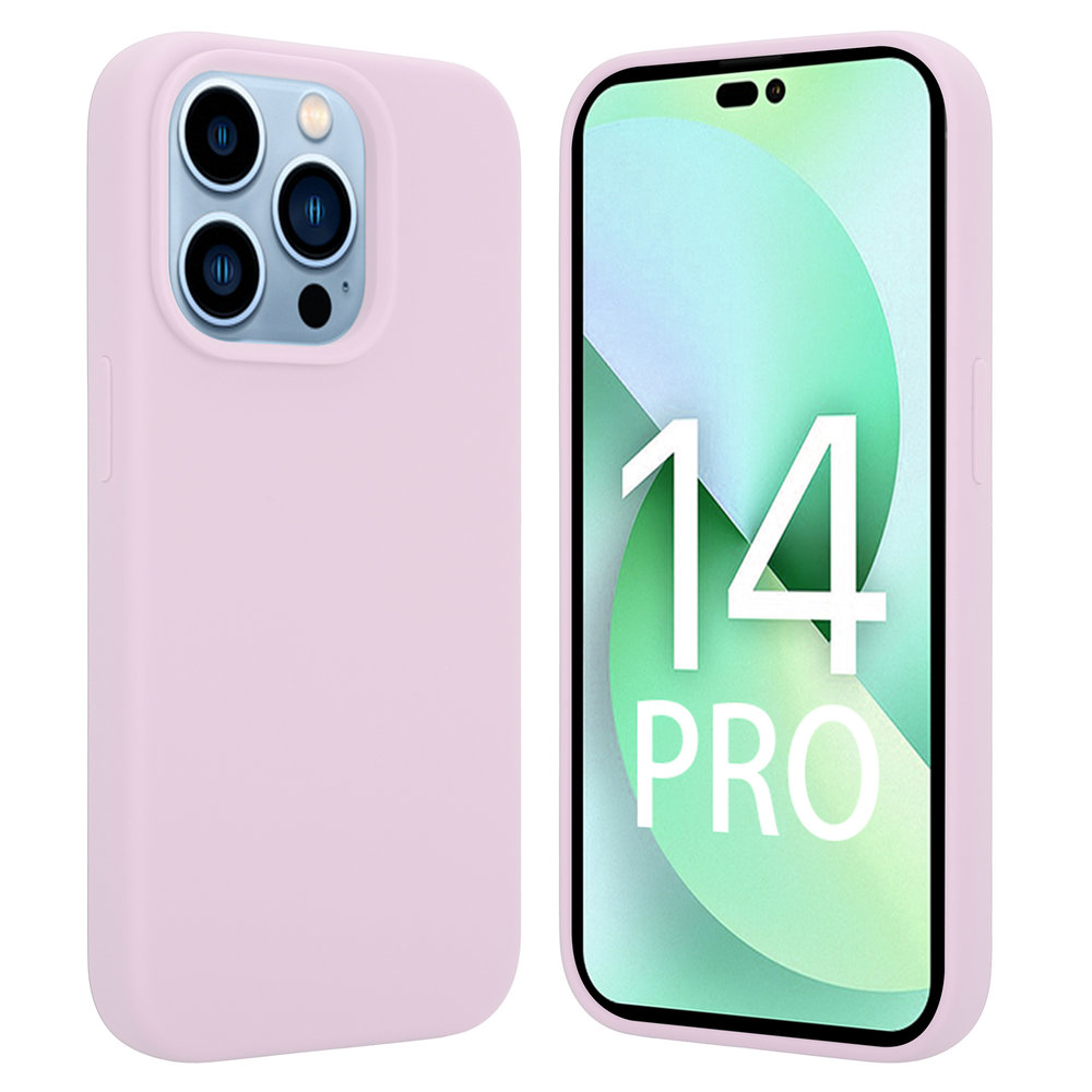 Coverzs Coverzs Luxus-Flüssigsilikonhülle iPhone 14 Pro (Rosa) Coverzs Coverzs Luxus-Flüssigsilikonhülle iPhone 14 Pro (Rosa)