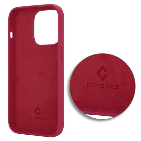 Coverzs Coverzs Luxus-Flüssigsilikonhülle iPhone 14 Pro (Rot) Coverzs Coverzs Luxus-Flüssigsilikonhülle iPhone 14 Pro (Rot)
