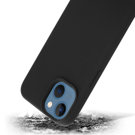 Coverzs Coverzs Luxus-Flüssigsilikonhülle iPhone 14 (Schwarz) Coverzs Coverzs Luxus-Flüssigsilikonhülle iPhone 14 (Schwarz)