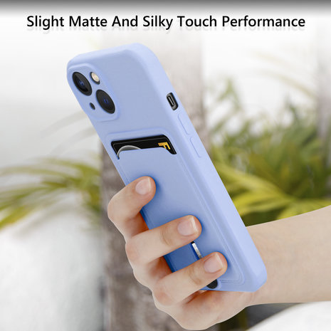 Coverzs Coverzs iPhone 13 Mini Card Holder Case mit Slider (Lila) Coverzs Coverzs iPhone 13 Mini Card Holder Case mit Slider (Lila)