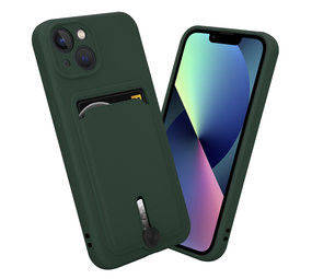 Coverzs iPhone 13 Mini Card Holder Case mit Slider (Grün) Coverzs iPhone 13 Mini Card Holder Case mit Slider (Grün)