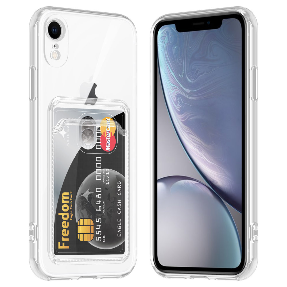 Ceezs Ceezs iPhone Xr Transparente Hülle mit Kartenhalter Ceezs Ceezs iPhone Xr Transparente Hülle mit Kartenhalter