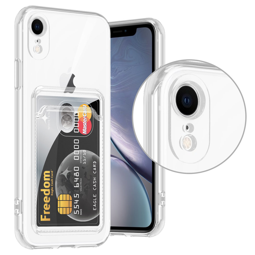 Ceezs Ceezs iPhone Xr Transparente Hülle mit Kartenhalter Ceezs Ceezs iPhone Xr Transparente Hülle mit Kartenhalter