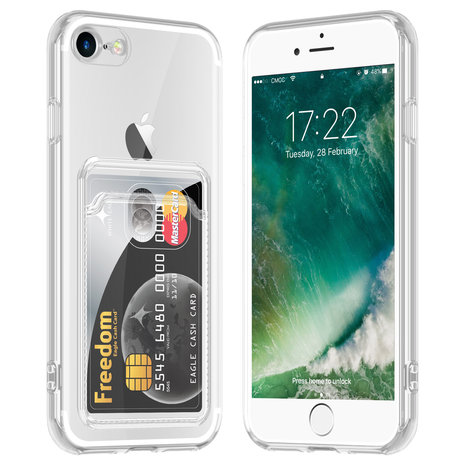 Ceezs Ceezs iPhone 7/8 Transparente Hülle mit Kartenhalter