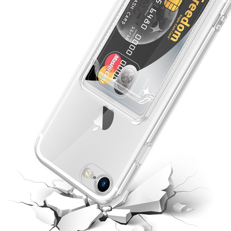 Ceezs Ceezs iPhone 7/8 Transparente Hülle mit Kartenhalter