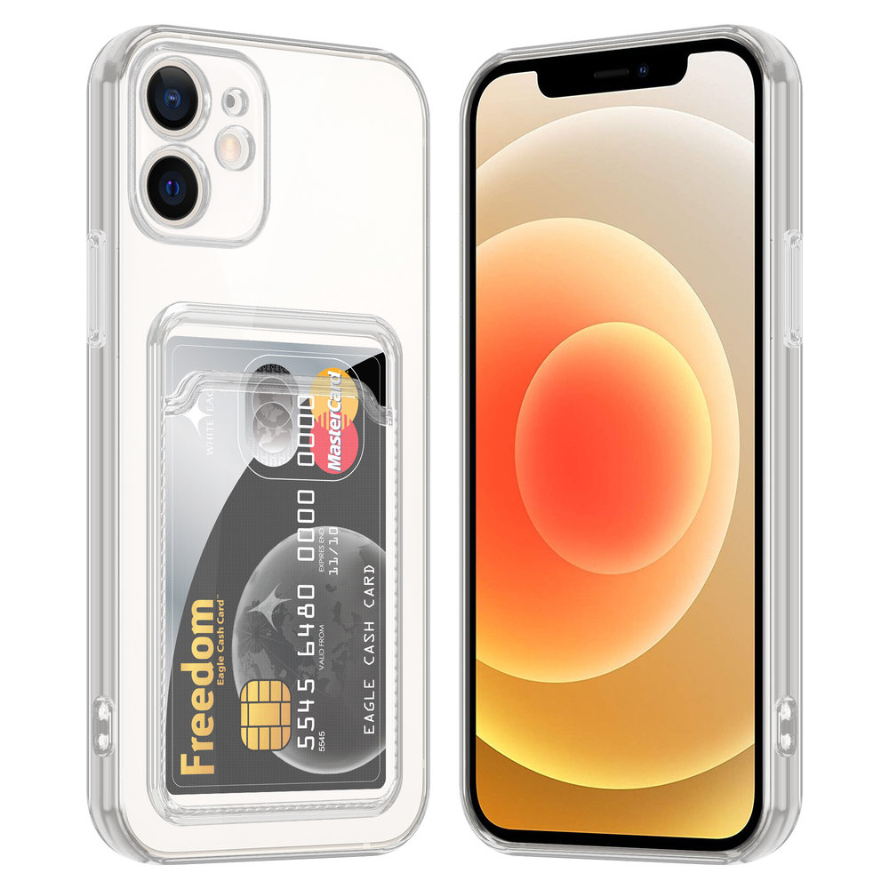 Ceezs Ceezs iPhone 12 Transparente Hülle mit Kartenhalter Ceezs Ceezs iPhone 12 Transparente Hülle mit Kartenhalter