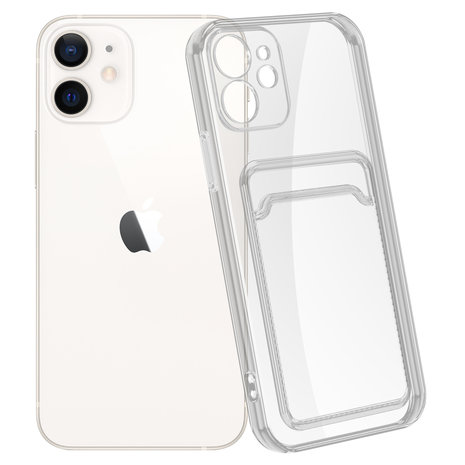 Ceezs Ceezs iPhone 12 Transparente Hülle mit Kartenhalter Ceezs Ceezs iPhone 12 Transparente Hülle mit Kartenhalter