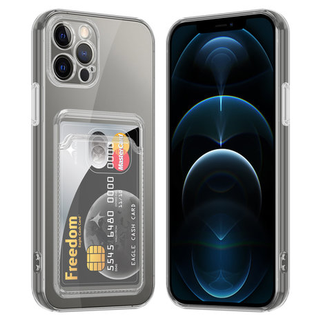 Ceezs Ceezs iPhone 12 Pro Transparente Hülle mit Kartenhalter Ceezs Ceezs iPhone 12 Pro Transparente Hülle mit Kartenhalter