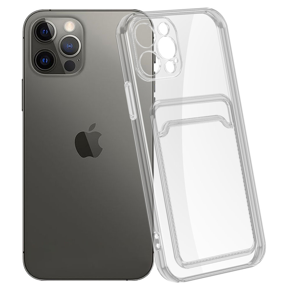Ceezs Ceezs iPhone 12 Pro Transparente Hülle mit Kartenhalter Ceezs Ceezs iPhone 12 Pro Transparente Hülle mit Kartenhalter