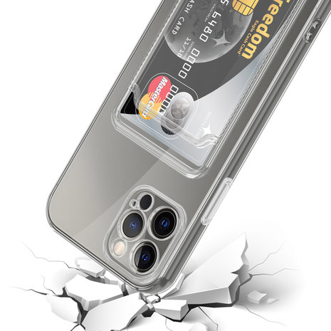 Ceezs Ceezs iPhone 12 Pro Transparente Hülle mit Kartenhalter Ceezs Ceezs iPhone 12 Pro Transparente Hülle mit Kartenhalter