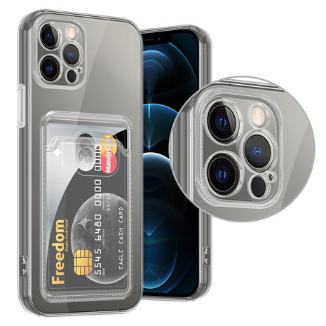Ceezs Ceezs iPhone 12 Pro Transparente Hülle mit Kartenhalter Ceezs Ceezs iPhone 12 Pro Transparente Hülle mit Kartenhalter
