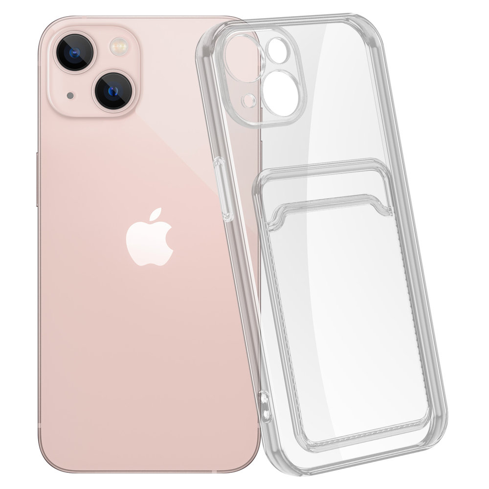 Ceezs Ceezs iPhone 13 Transparente Hülle mit Kartenhalter Ceezs Ceezs iPhone 13 Transparente Hülle mit Kartenhalter