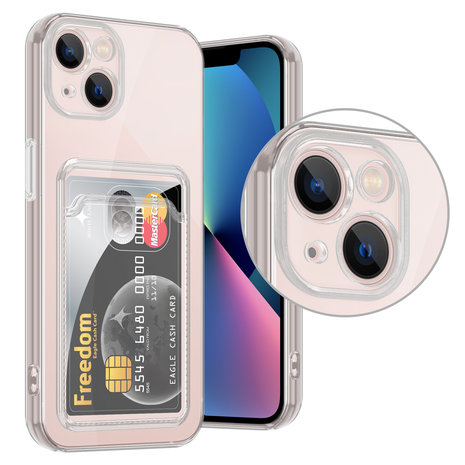 Ceezs Ceezs iPhone 13 Transparente Hülle mit Kartenhalter Ceezs Ceezs iPhone 13 Transparente Hülle mit Kartenhalter