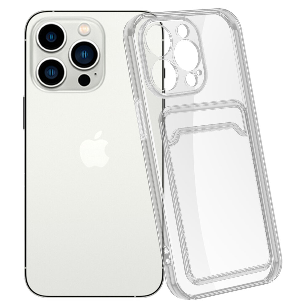 Ceezs Ceezs iPhone 13 Pro Transparente Hülle mit Kartenhalter Ceezs Ceezs iPhone 13 Pro Transparente Hülle mit Kartenhalter
