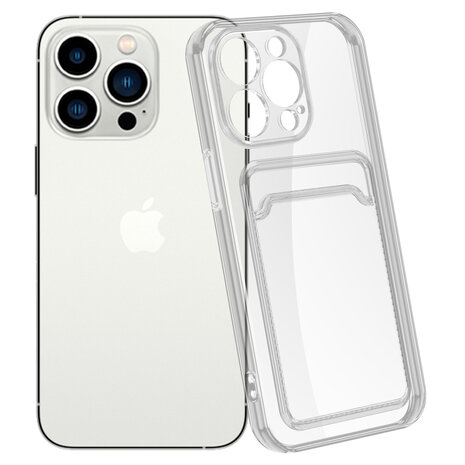Ceezs Ceezs iPhone 13 Pro Transparente Hülle mit Kartenhalter Ceezs Ceezs iPhone 13 Pro Transparente Hülle mit Kartenhalter