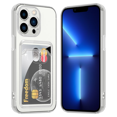 Ceezs Ceezs iPhone 13 Pro Max Transparente Hülle mit Kartenhalter Ceezs Ceezs iPhone 13 Pro Max Transparente Hülle mit Kartenhalter