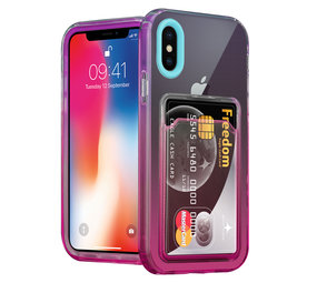 ShieldCase® iPhone X Hülle bunter Kartenhalter (Türkis/Pink) ShieldCase® iPhone X Hülle bunter Kartenhalter (Türkis/Pink)
