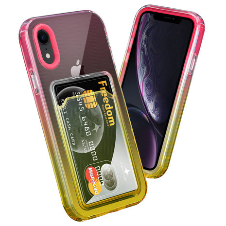 ShieldCase® ShieldCase iPhone Xr Hülle bunter Kartenhalter (Pink/Gelb) ShieldCase® ShieldCase iPhone Xr Hülle bunter Kartenhalter (Pink/Gelb)