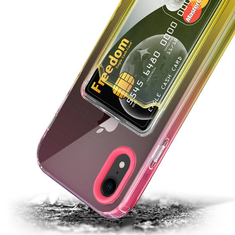 ShieldCase® ShieldCase iPhone Xr Hülle bunter Kartenhalter (Pink/Gelb) ShieldCase® ShieldCase iPhone Xr Hülle bunter Kartenhalter (Pink/Gelb)