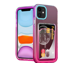 ShieldCase® iPhone 11 Hülle bunter Kartenhalter (Türkis/Pink) ShieldCase® iPhone 11 Hülle bunter Kartenhalter (Türkis/Pink)