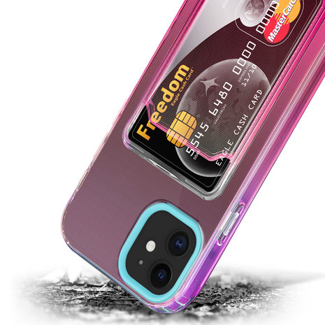 ShieldCase® ShieldCase iPhone 11 Hülle bunter Kartenhalter (Türkis/Pink) ShieldCase® ShieldCase iPhone 11 Hülle bunter Kartenhalter (Türkis/Pink)