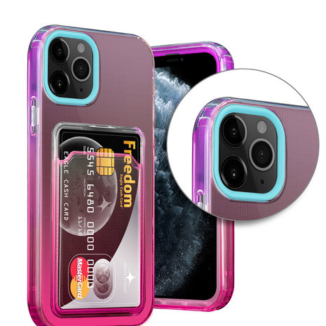 ShieldCase® ShieldCase iPhone 11 Pro Hülle bunter Kartenhalter (Türkis/Pink) ShieldCase® ShieldCase iPhone 11 Pro Hülle bunter Kartenhalter (Türkis/Pink)