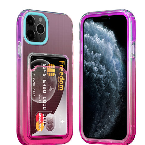 ShieldCase® ShieldCase iPhone 11 Pro Hülle bunter Kartenhalter (Türkis/Pink) ShieldCase® ShieldCase iPhone 11 Pro Hülle bunter Kartenhalter (Türkis/Pink)