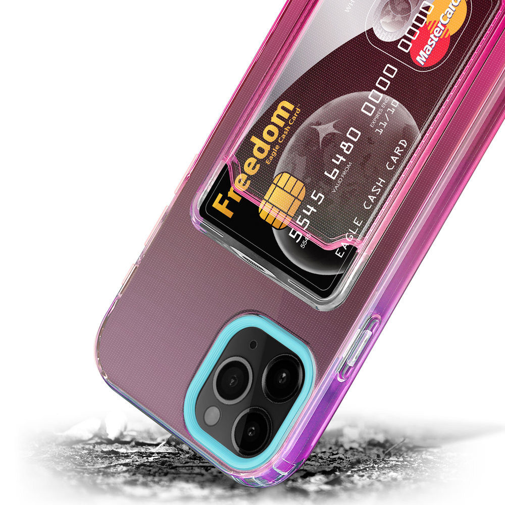 ShieldCase® ShieldCase iPhone 11 Pro Hülle bunter Kartenhalter (Türkis/Pink) ShieldCase® ShieldCase iPhone 11 Pro Hülle bunter Kartenhalter (Türkis/Pink)