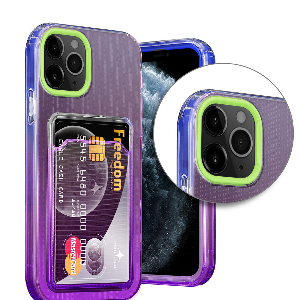 ShieldCase® ShieldCase iPhone 11 Pro Hülle bunter Kartenhalter (Grün/Lila) ShieldCase® ShieldCase iPhone 11 Pro Hülle bunter Kartenhalter (Grün/Lila)
