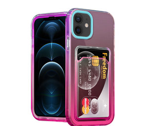 ShieldCase® iPhone 12 Hülle bunter Kartenhalter (Türkis/Pink) ShieldCase® iPhone 12 Hülle bunter Kartenhalter (Türkis/Pink)