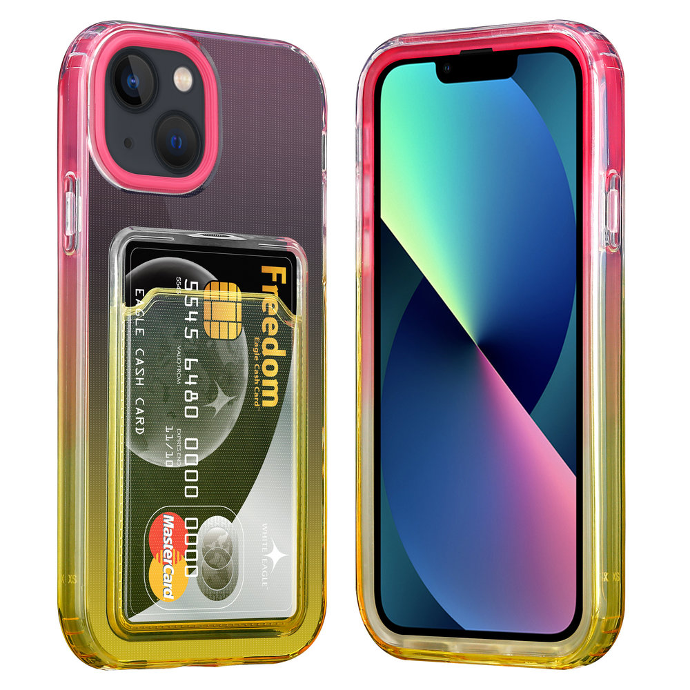 ShieldCase® ShieldCase iPhone 13 Hülle bunter Kartenhalter (Pink/Gelb) ShieldCase® ShieldCase iPhone 13 Hülle bunter Kartenhalter (Pink/Gelb)