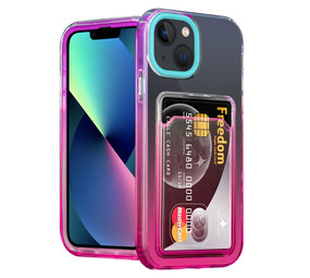 ShieldCase® iPhone 13 Hülle bunter Kartenhalter (Türkis/Pink) ShieldCase® iPhone 13 Hülle bunter Kartenhalter (Türkis/Pink)