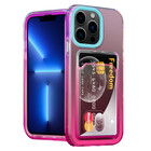 ShieldCase® ShieldCase iPhone 13 Pro Hülle bunter Kartenhalter (Türkis/Pink)