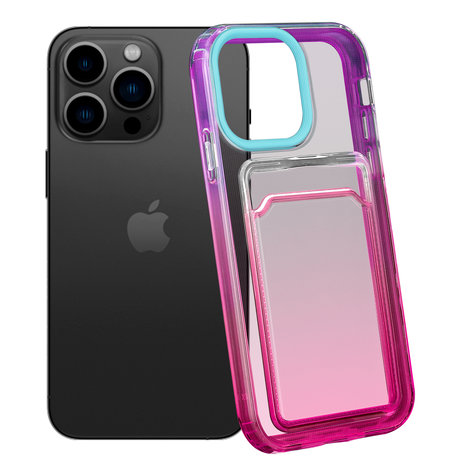 ShieldCase® ShieldCase iPhone 13 Pro Hülle bunter Kartenhalter (Türkis/Pink) ShieldCase® ShieldCase iPhone 13 Pro Hülle bunter Kartenhalter (Türkis/Pink)