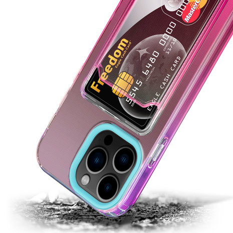 ShieldCase® ShieldCase iPhone 13 Pro Hülle bunter Kartenhalter (Türkis/Pink) ShieldCase® ShieldCase iPhone 13 Pro Hülle bunter Kartenhalter (Türkis/Pink)
