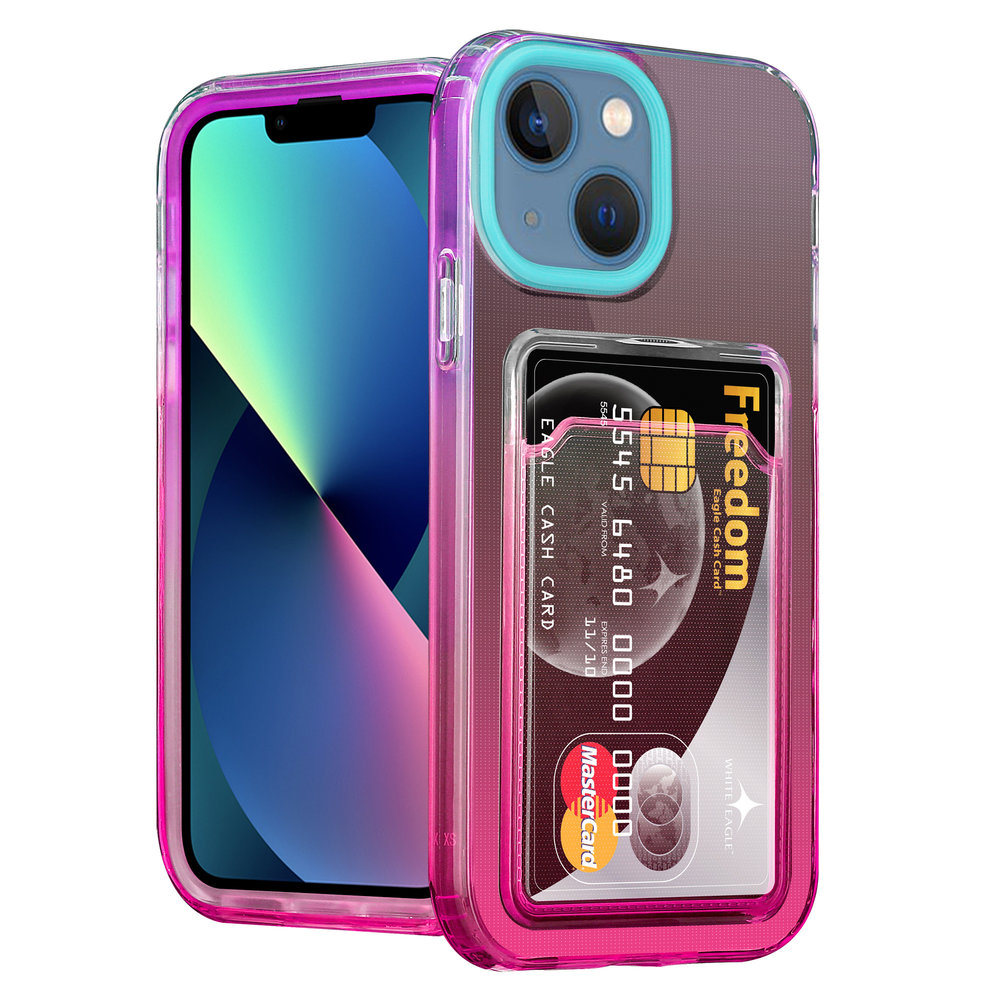 ShieldCase® ShieldCase iPhone 13 Mini Hülle bunter Kartenhalter (Türkis/Pink) ShieldCase® ShieldCase iPhone 13 Mini Hülle bunter Kartenhalter (Türkis/Pink)